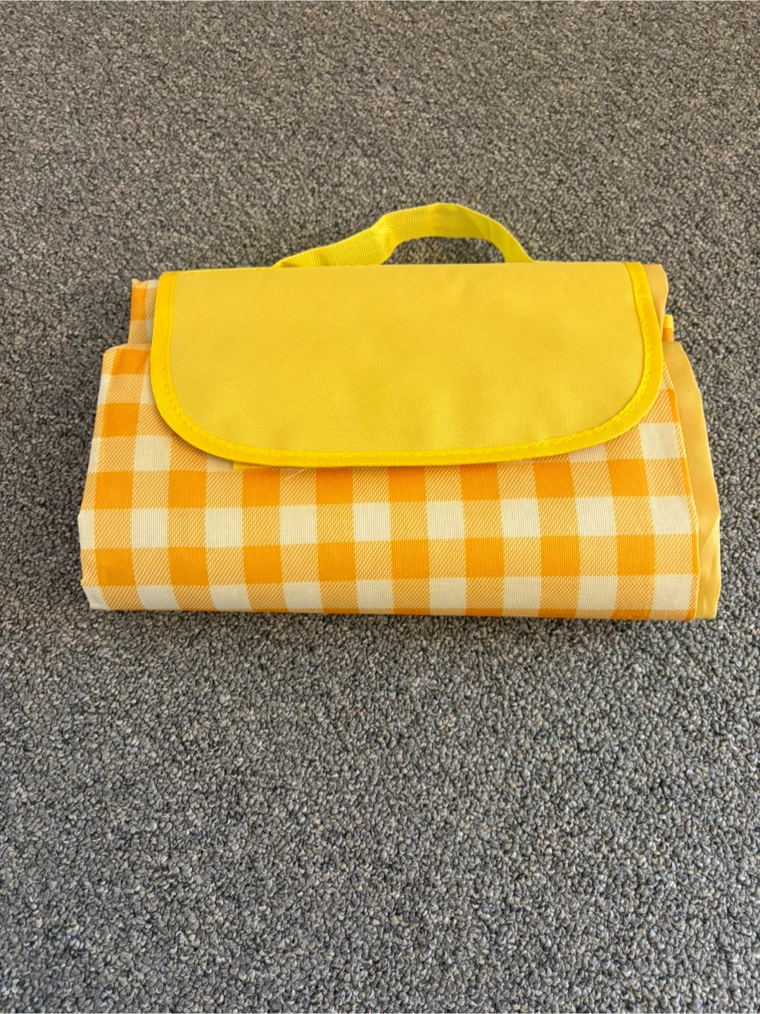 Yellow Gingham Picnic Blanket
