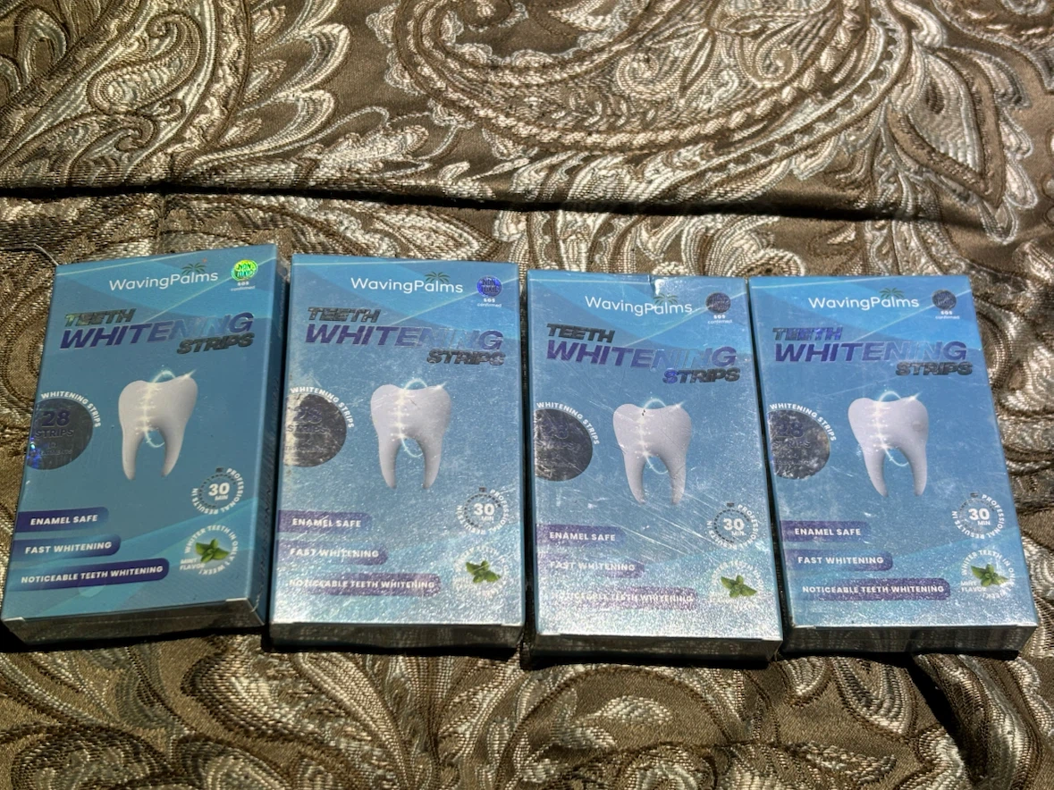 Waving Palms Teeth Whitening Strips - 4 Boxes