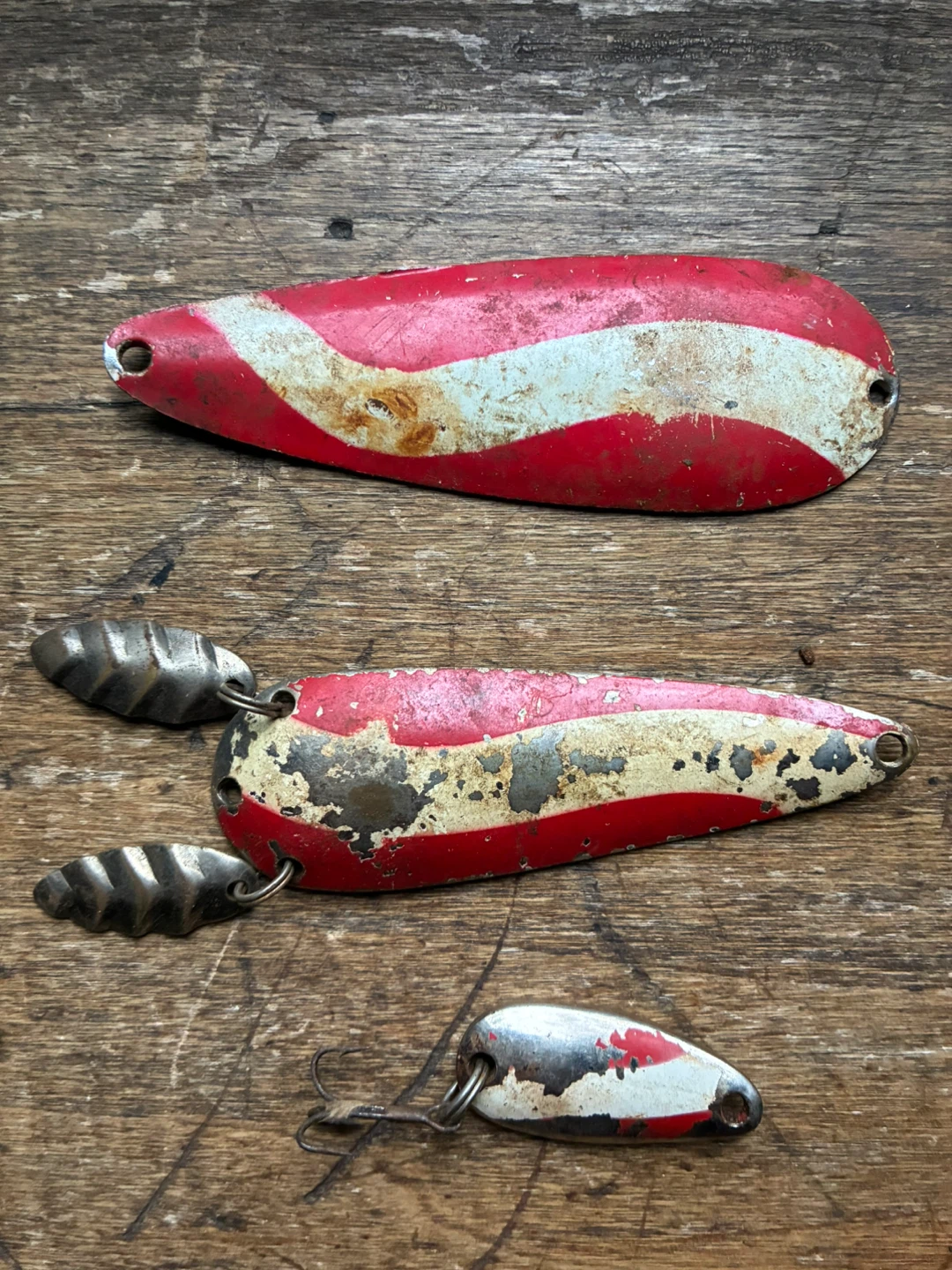 Vintage fishing lure DFT Canada No. 92 Spoon + 2 Antique Tackle