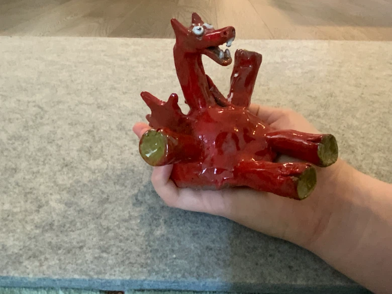 Ceramic dragon (hand made)