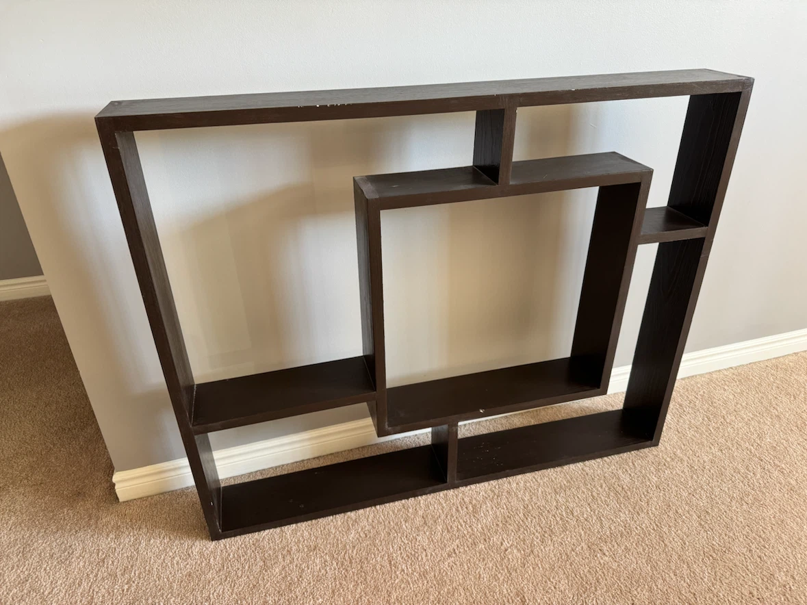Dark Brown Floating Wall Shelf