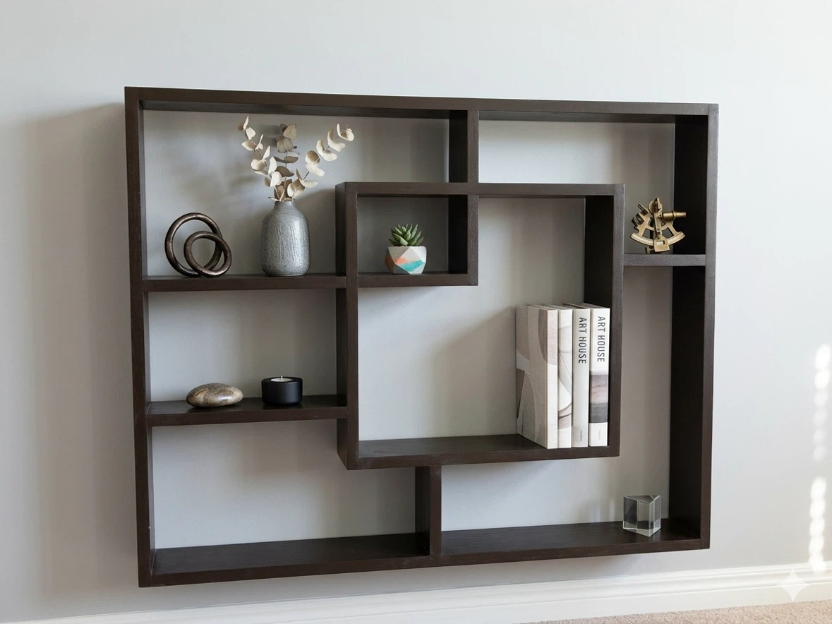 Dark Brown Floating Wall Shelf - photo 4