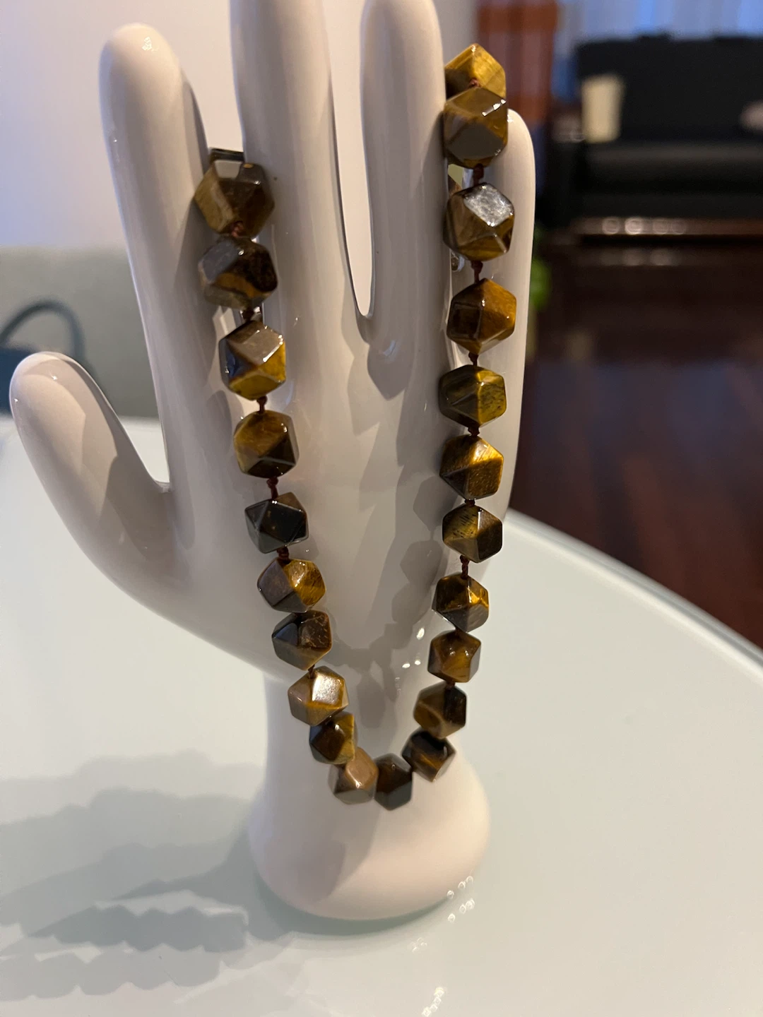 Tiger Eye Stone Bead Necklace