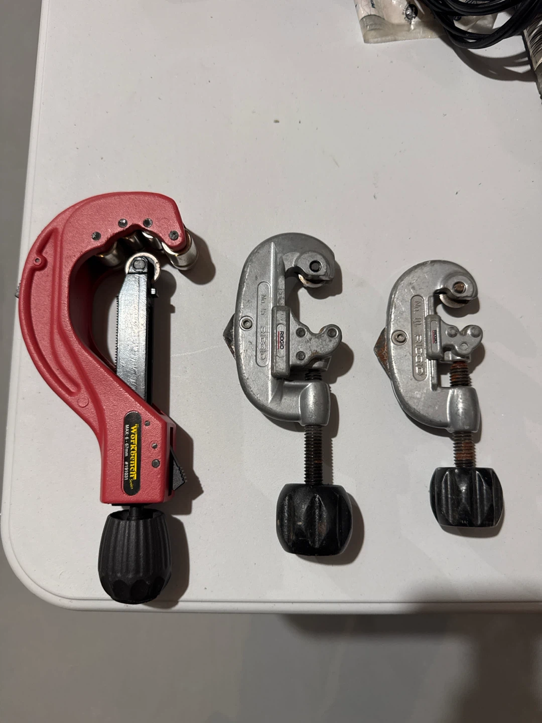 Ridgid and Workbench Pipe Cutter Set