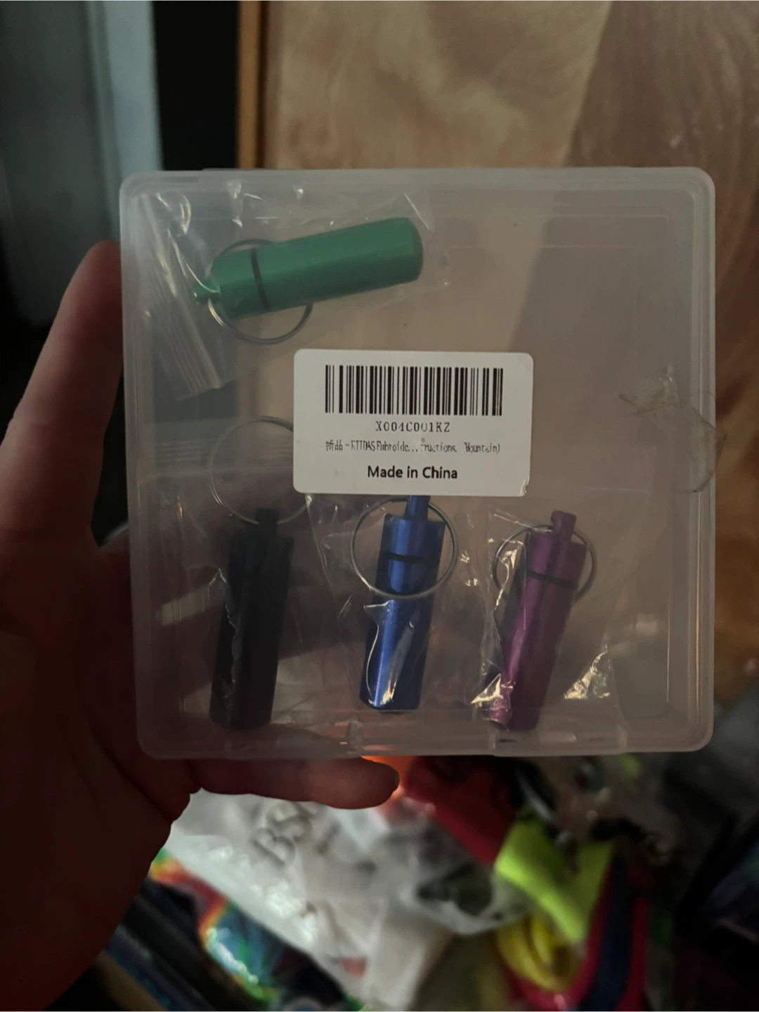 Medication travel keychain