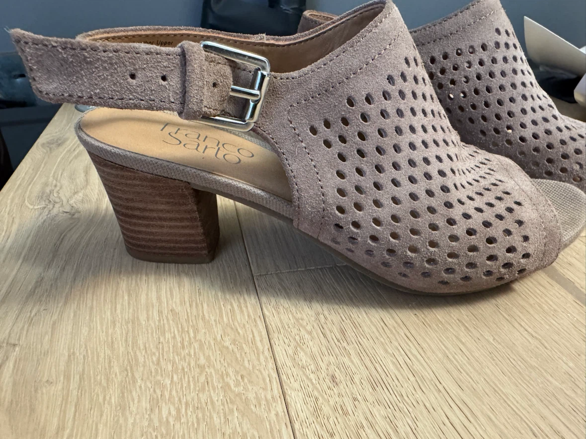 Franco Sarto Perforated Suede Sandals - photo 2