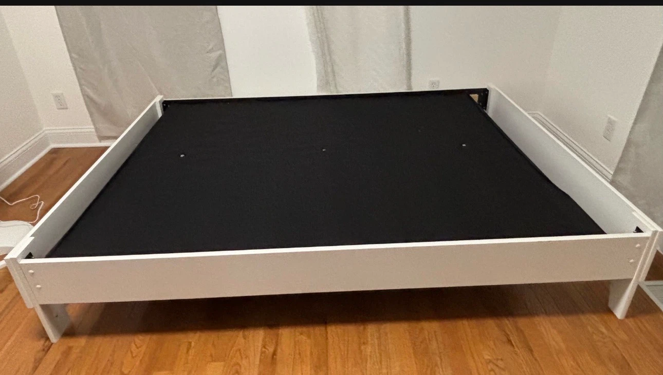 White Minimalist Bed Frame - photo 2