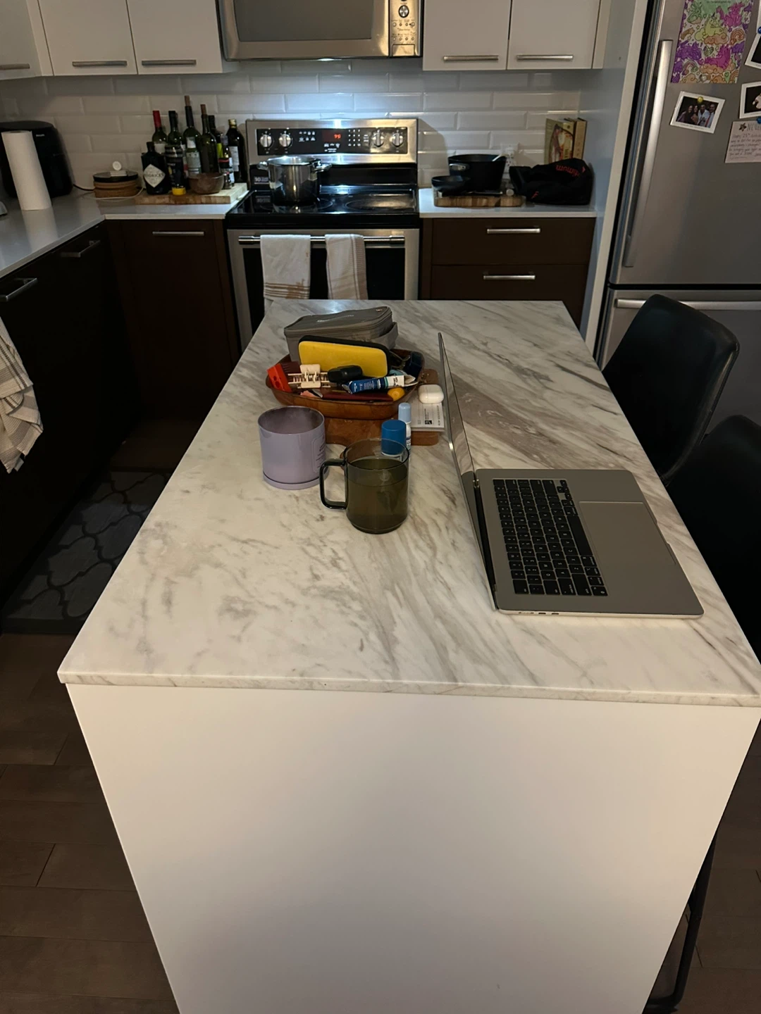 Fabulous real marble kitchen island - photo 4