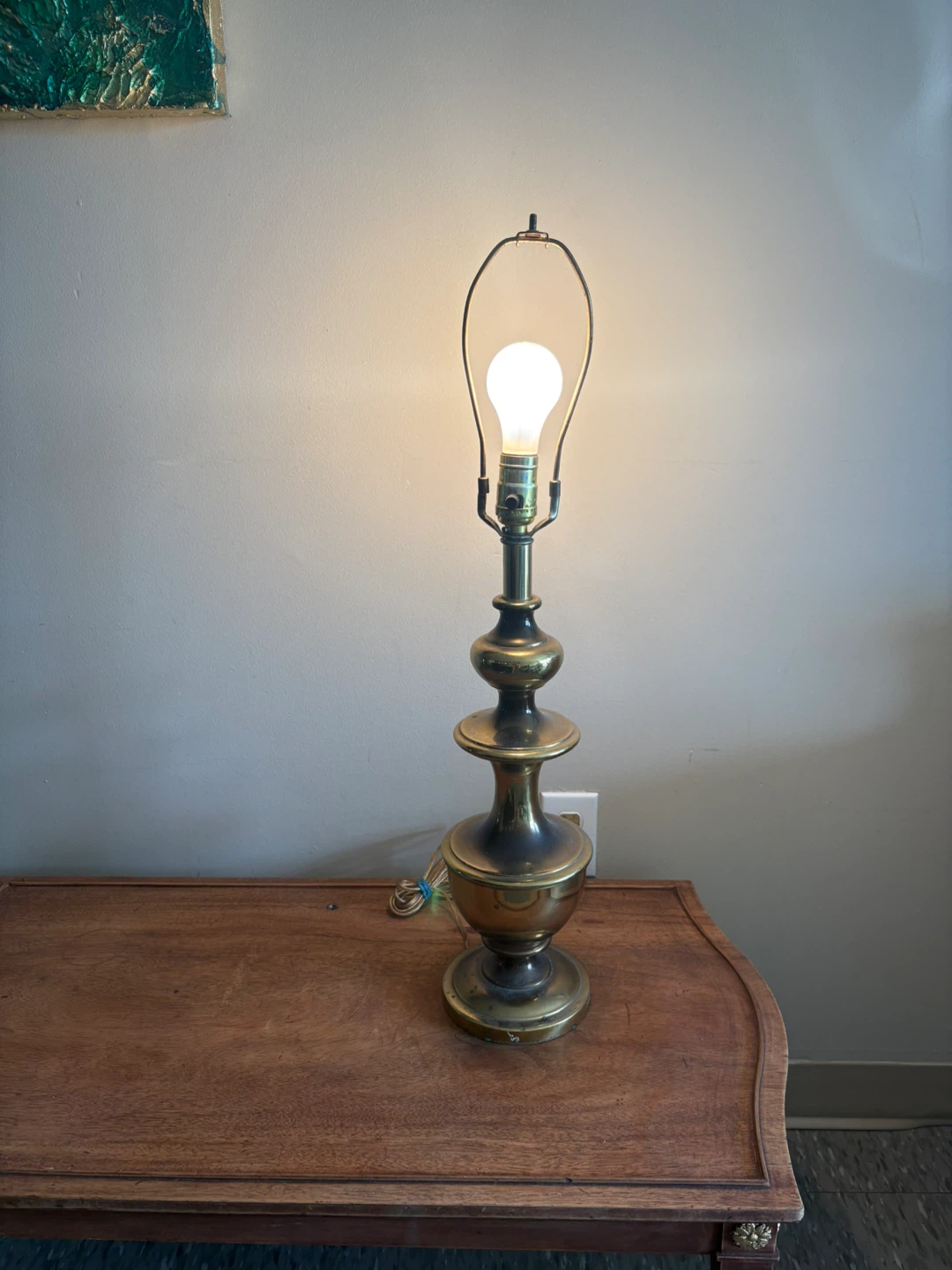 Vintage Brass Table Lamp - photo 2
