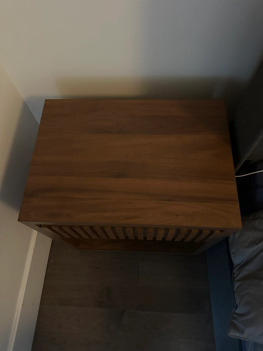 Wooden nightstand with drawer - photo 2