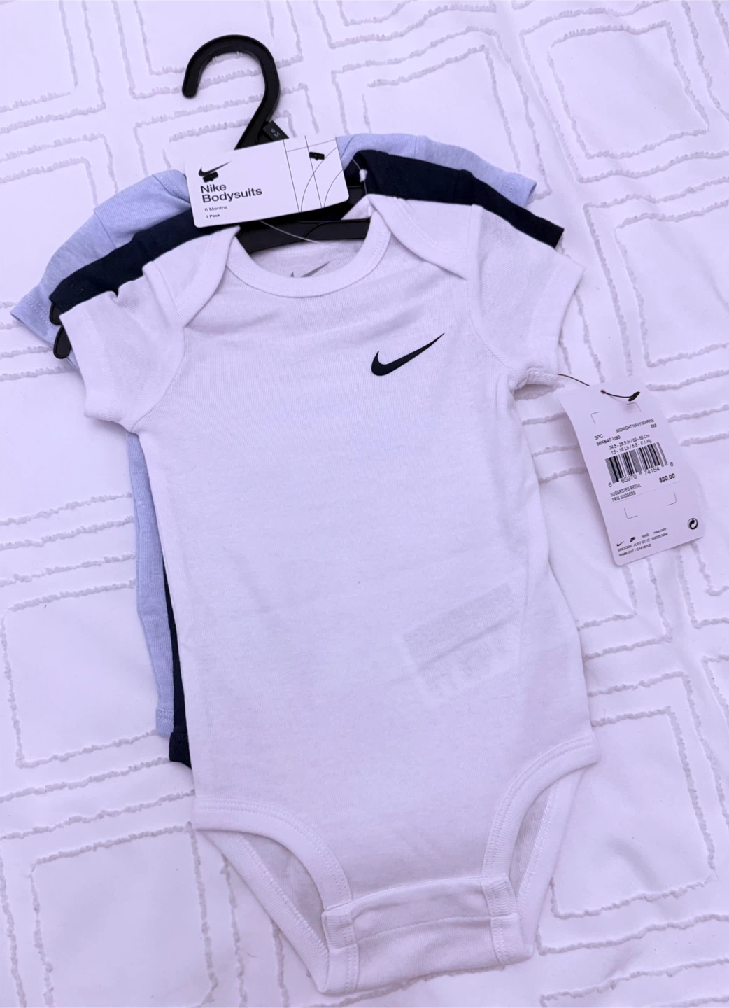 New Nike Baby Bodysuits 3-Pack 6 Months