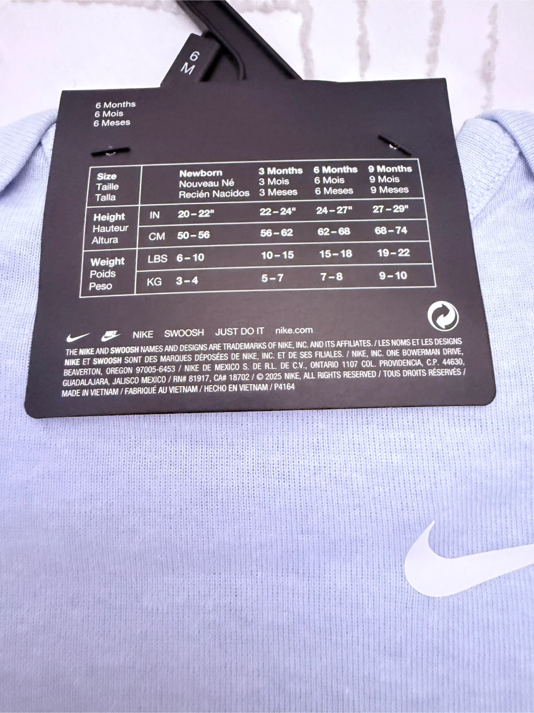 New Nike Baby Bodysuits 3-Pack 6 Months - photo 5
