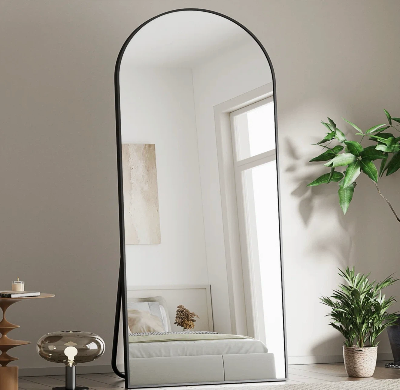 Arched Full Length Floor Mirror - photo 2