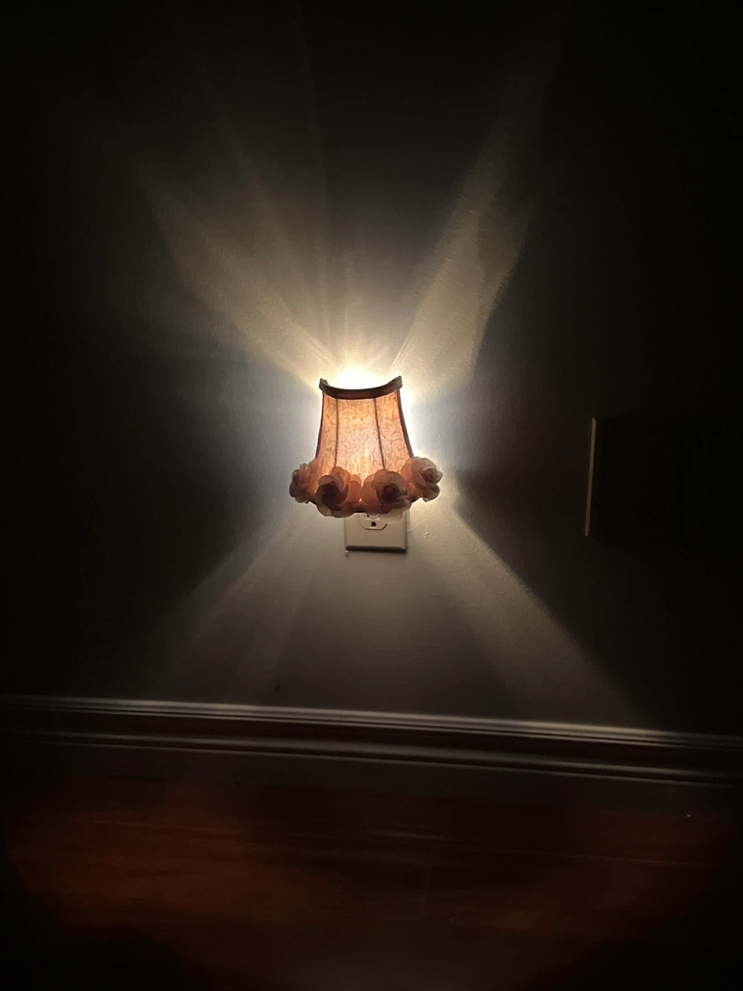 Vintage Shabby Chic Fabric Night Light – Warm Floral Glow - photo 5