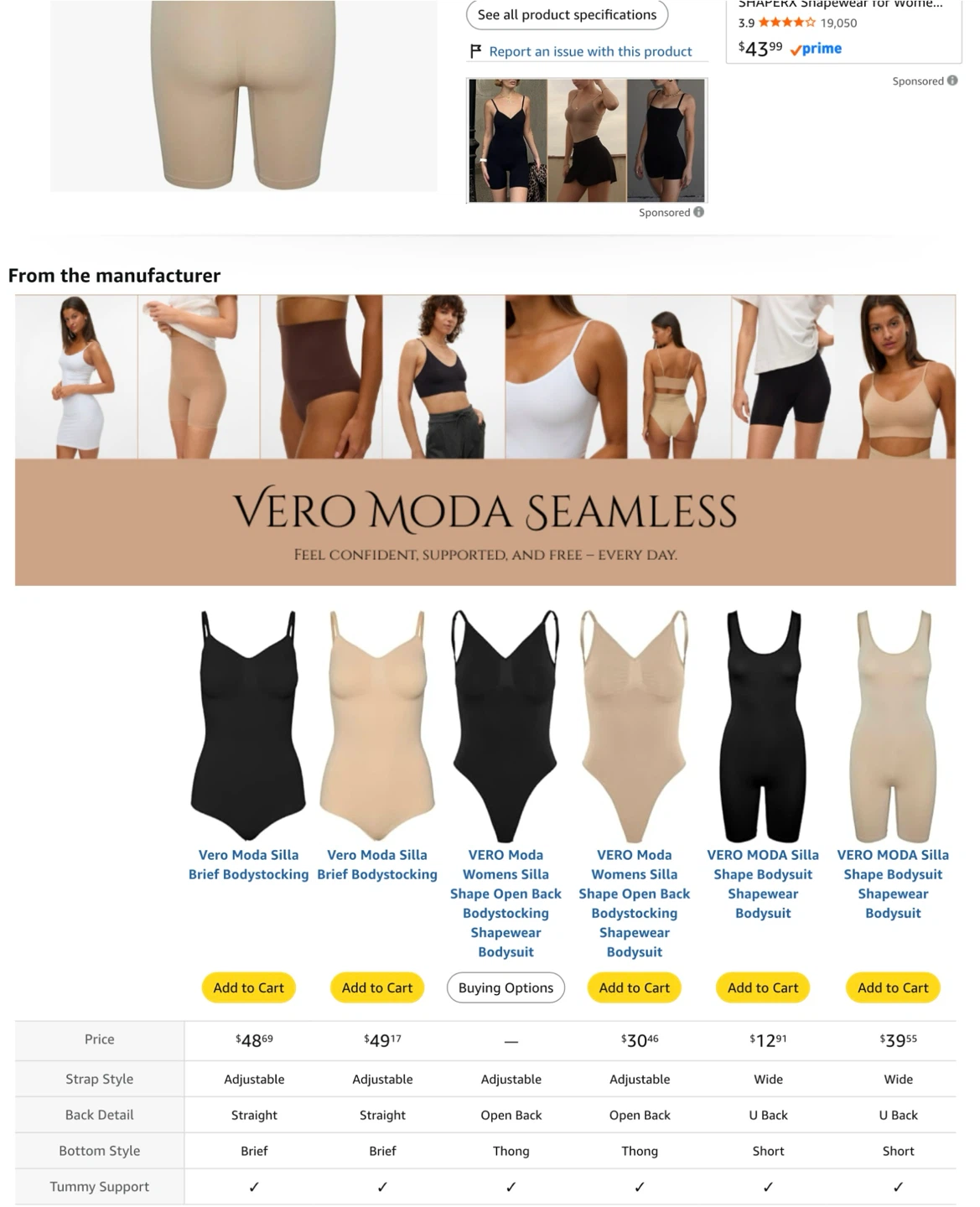 Vero Moda Seamless Shape Bodysuit - L/XL - photo 2