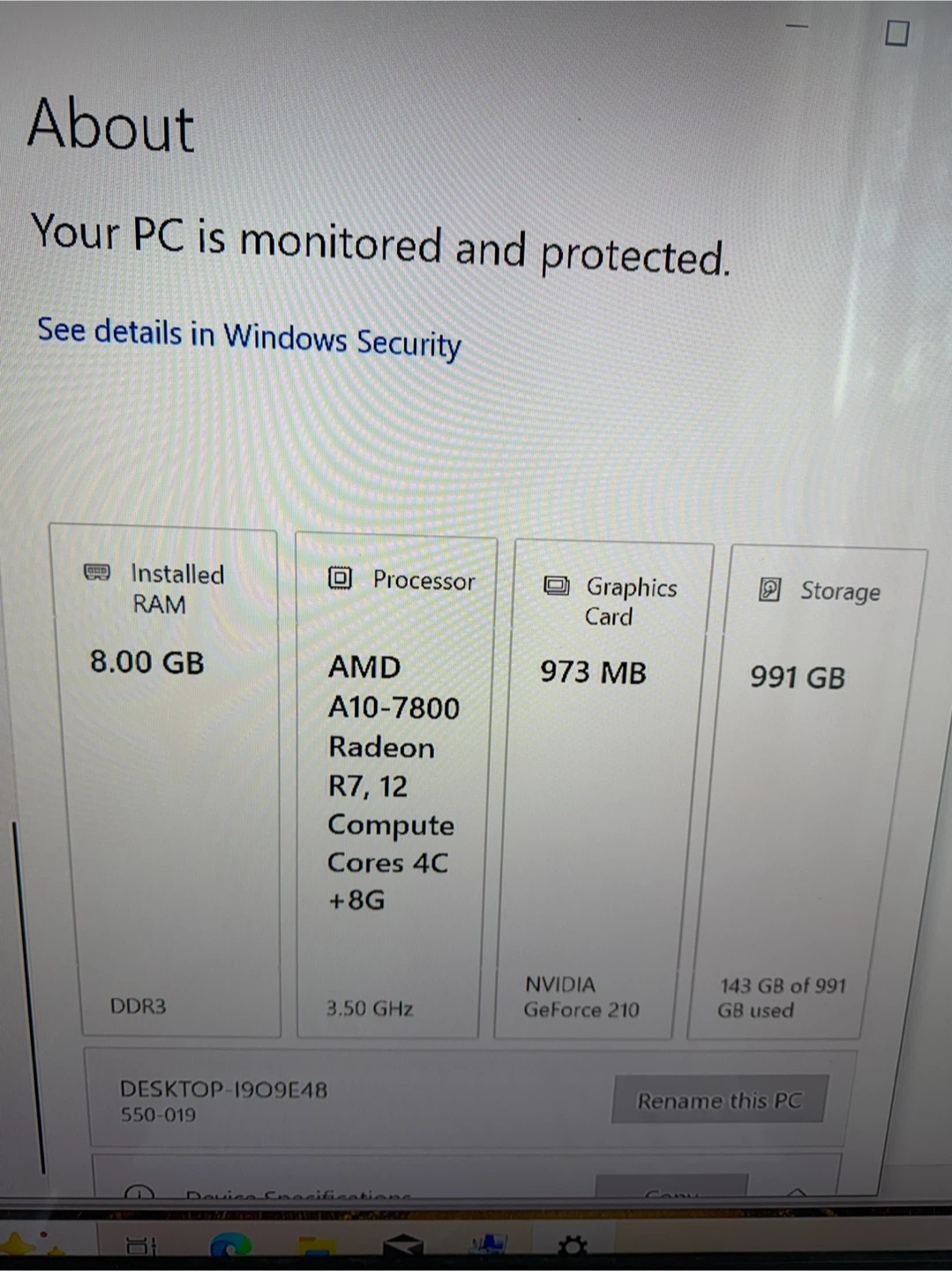 HP Pavilion 550-019 Desktop PC – AMD A10 / 8GB RAM / 1TB HDD - photo 3