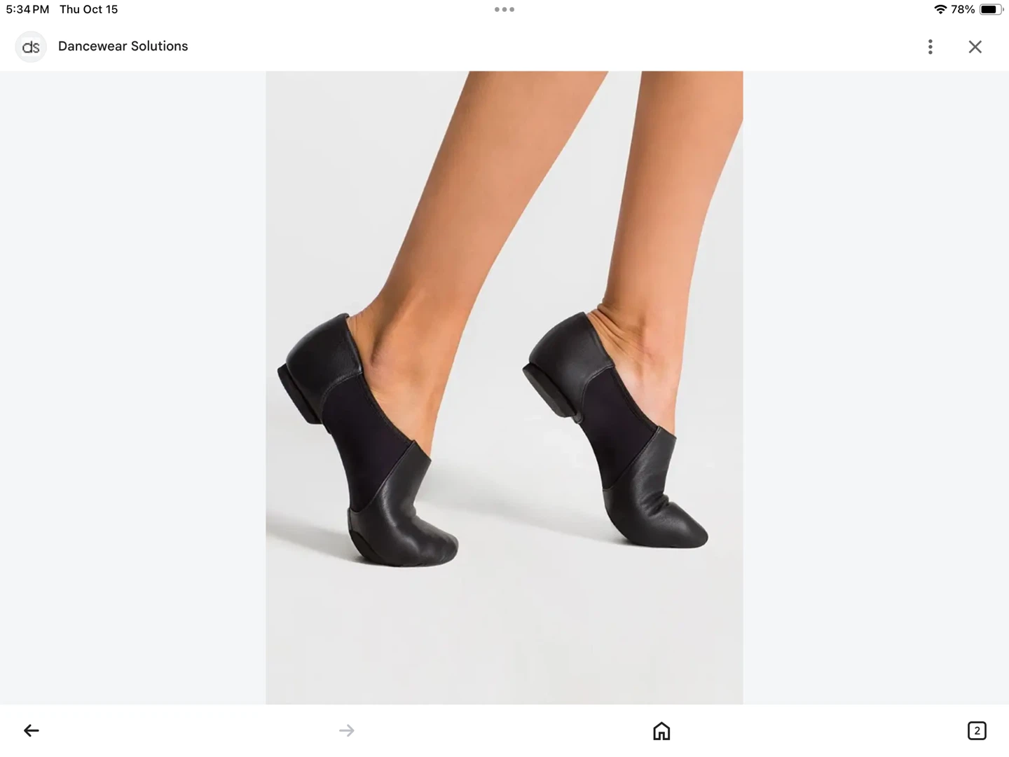 Capezio Slip-On Jazz Shoes Black - size 7