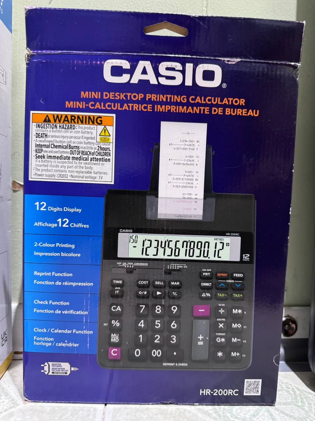 Casio HR-200RC Printing Calculator – Brand New