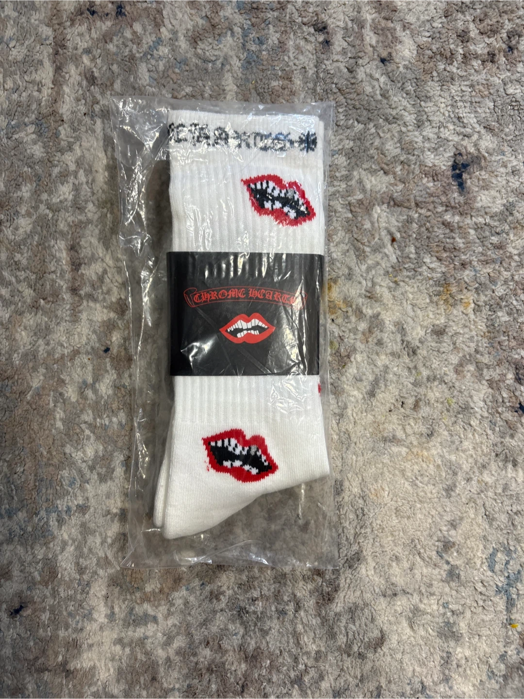 (White and black available) Chrome Hearts Matty Boy Lips Socks - photo 2