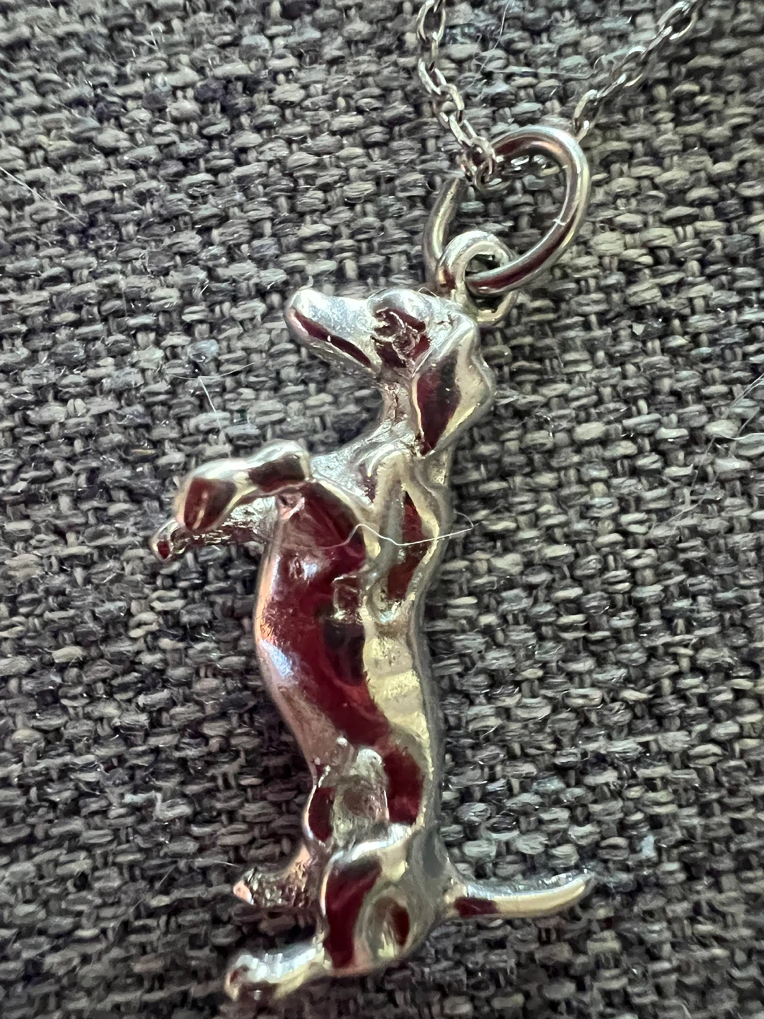 Sterling Silver Necklace “ dog “