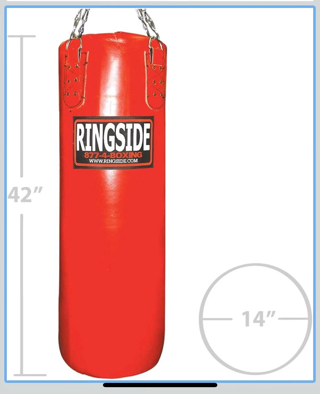 Ringside Leather Heavy Bag with Everlast stand
