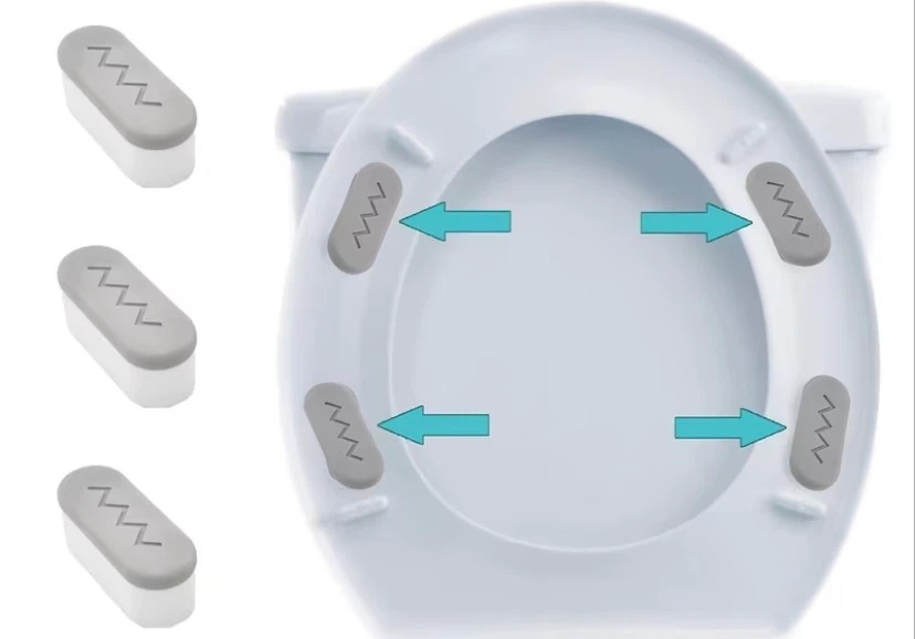 Toilet Seat Bumper Stopper Set