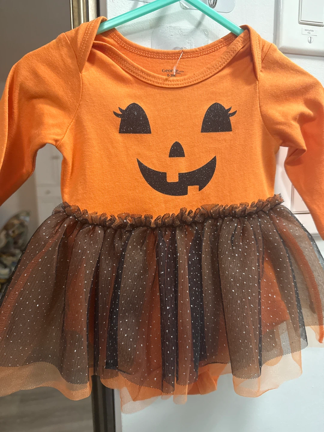 George Baby Pumpkin Halloween Onesie