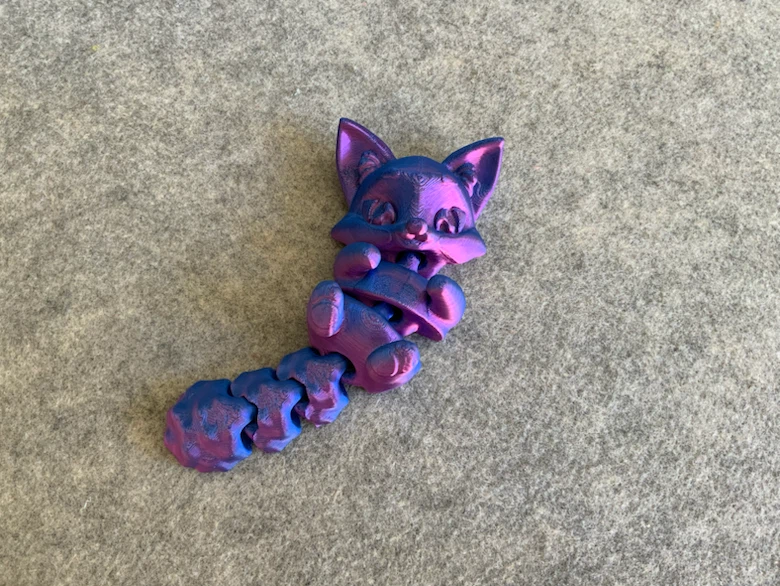 3D Printed Articulated Fox Toy (multicolored) - photo 2