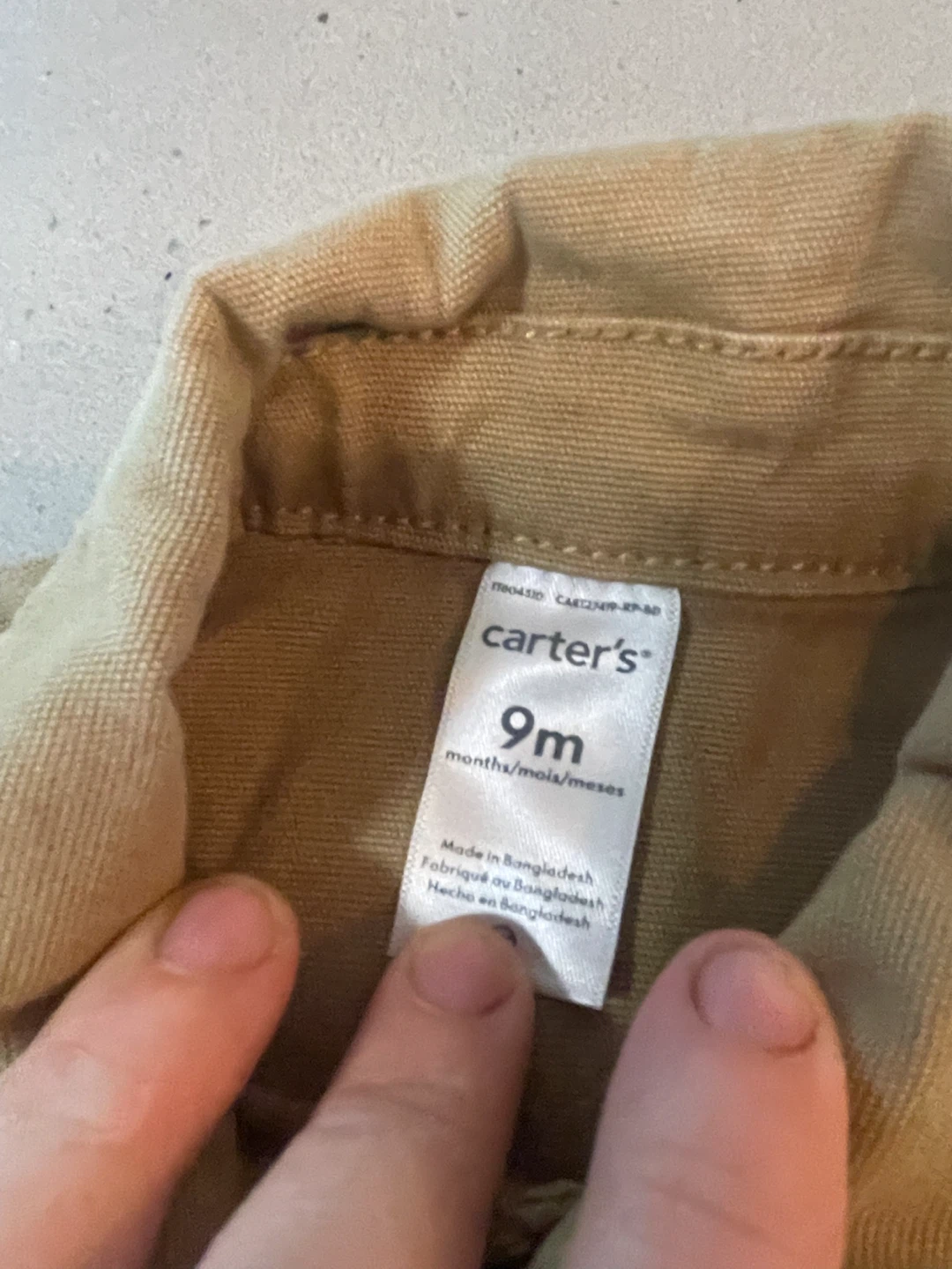 Carter's Baby Tan Coveralls - photo 2