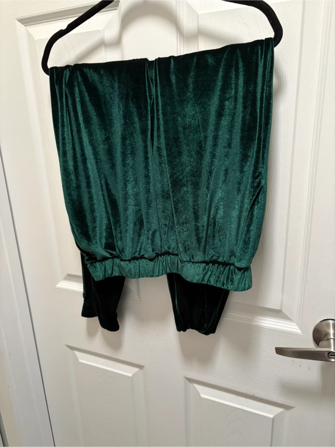 Emerald Green Velvet Tracksuit - photo 3
