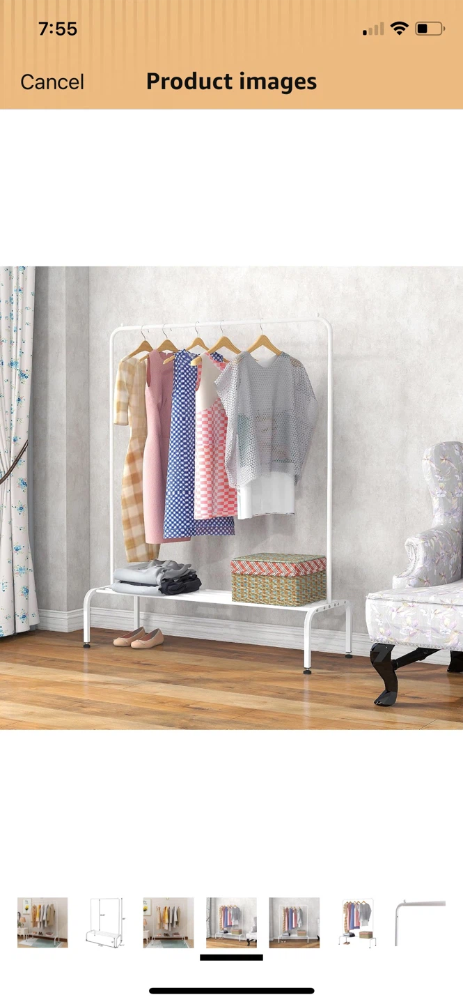 NEW White Metal Clothing Rack