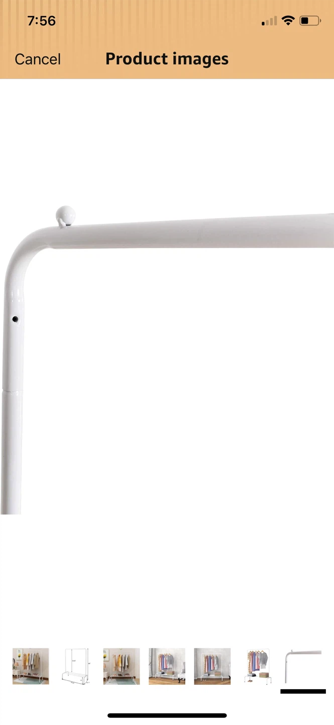 NEW White Metal Clothing Rack - photo 3