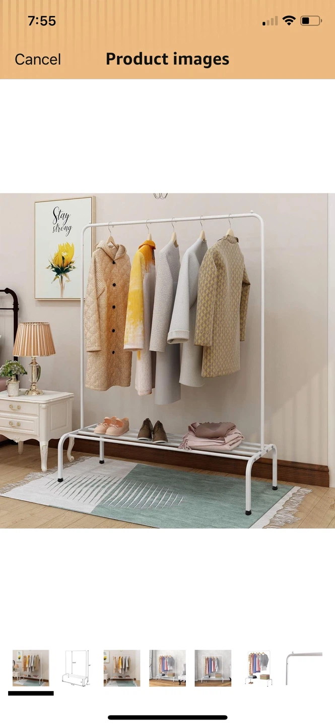 NEW White Metal Clothing Rack - photo 4