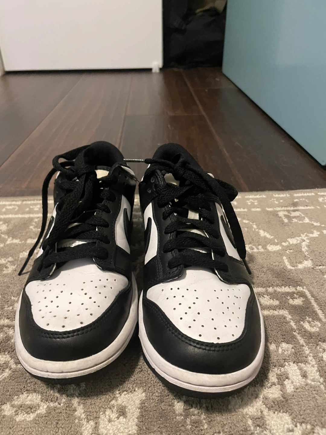 Nike Dunk Low Black White Size 4Y
