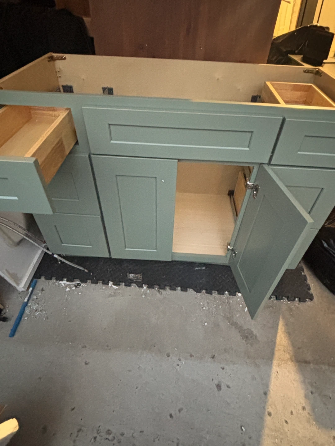 Green Bathroom Vanity Cabinet- DOES NOT INCLUDE SINK/HANDLES - photo 3