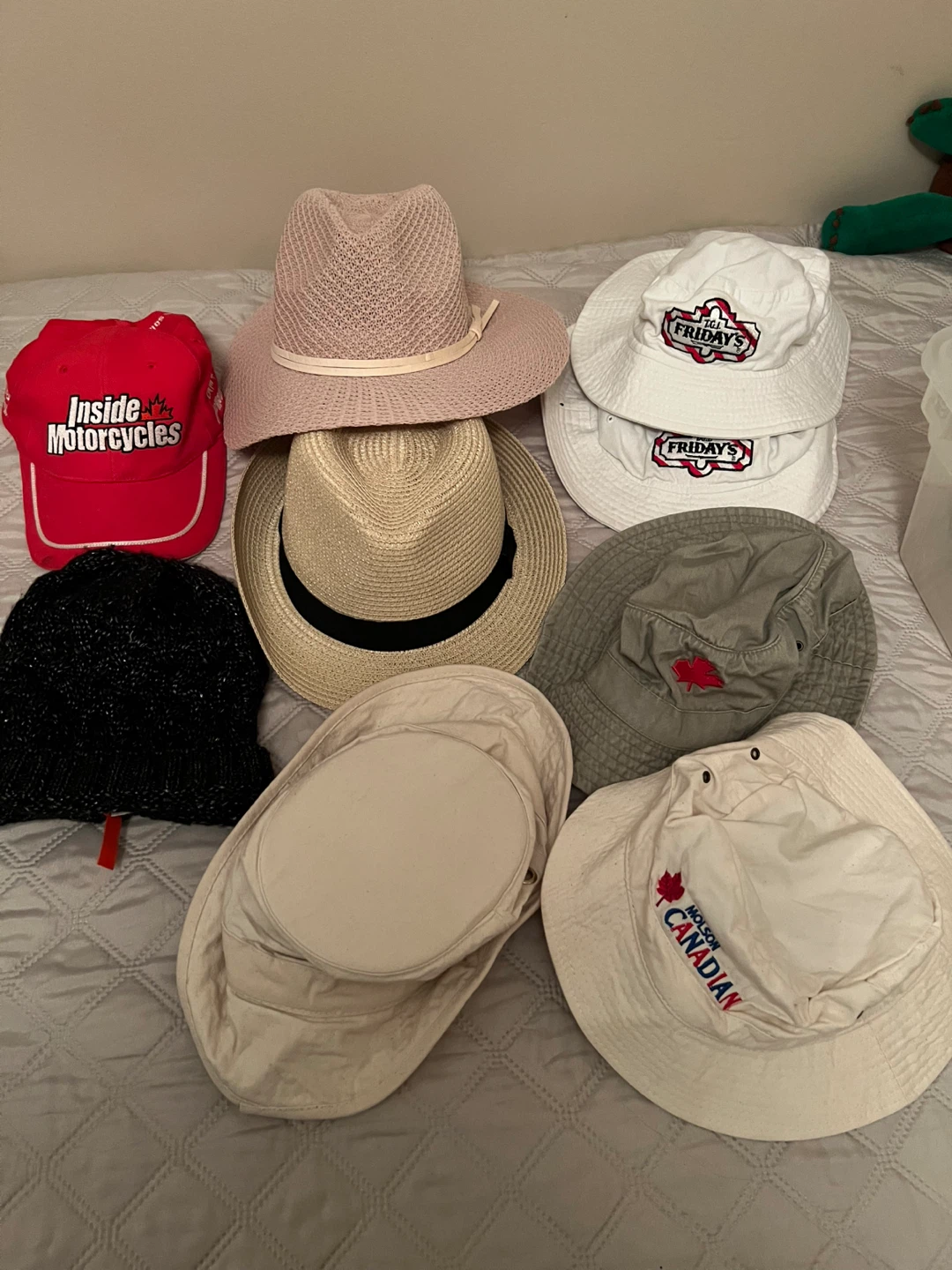 Hats.   Take them all with delivery