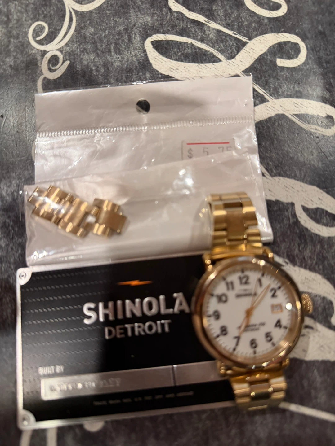 Shinola Detroit Gold Tone Watch