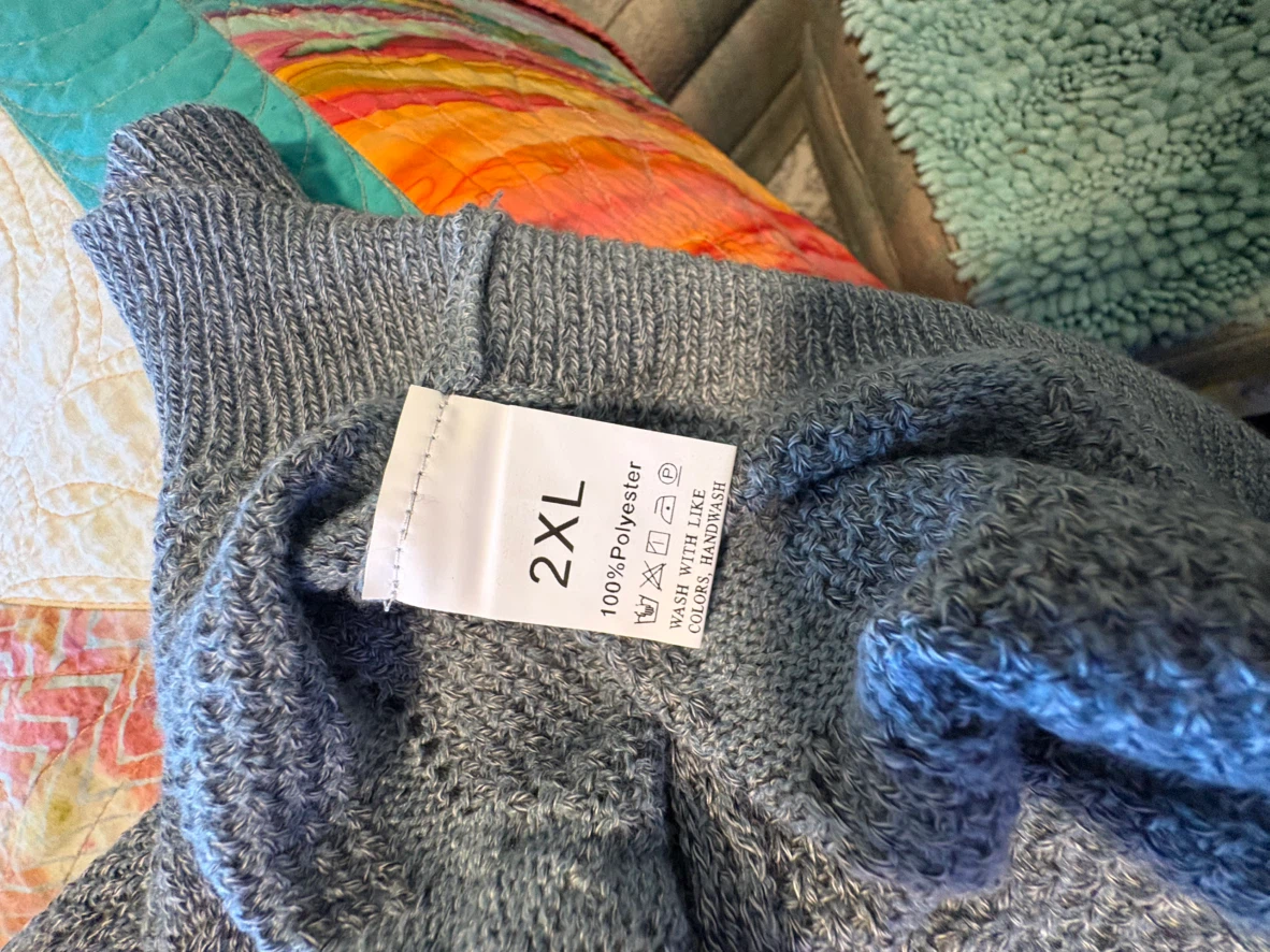 Grey Hooded Cardigan with Orange Accents - photo 3