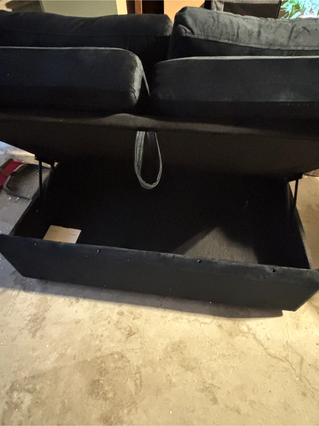 Black Velvet Storage Loveseat-AS IS - photo 5