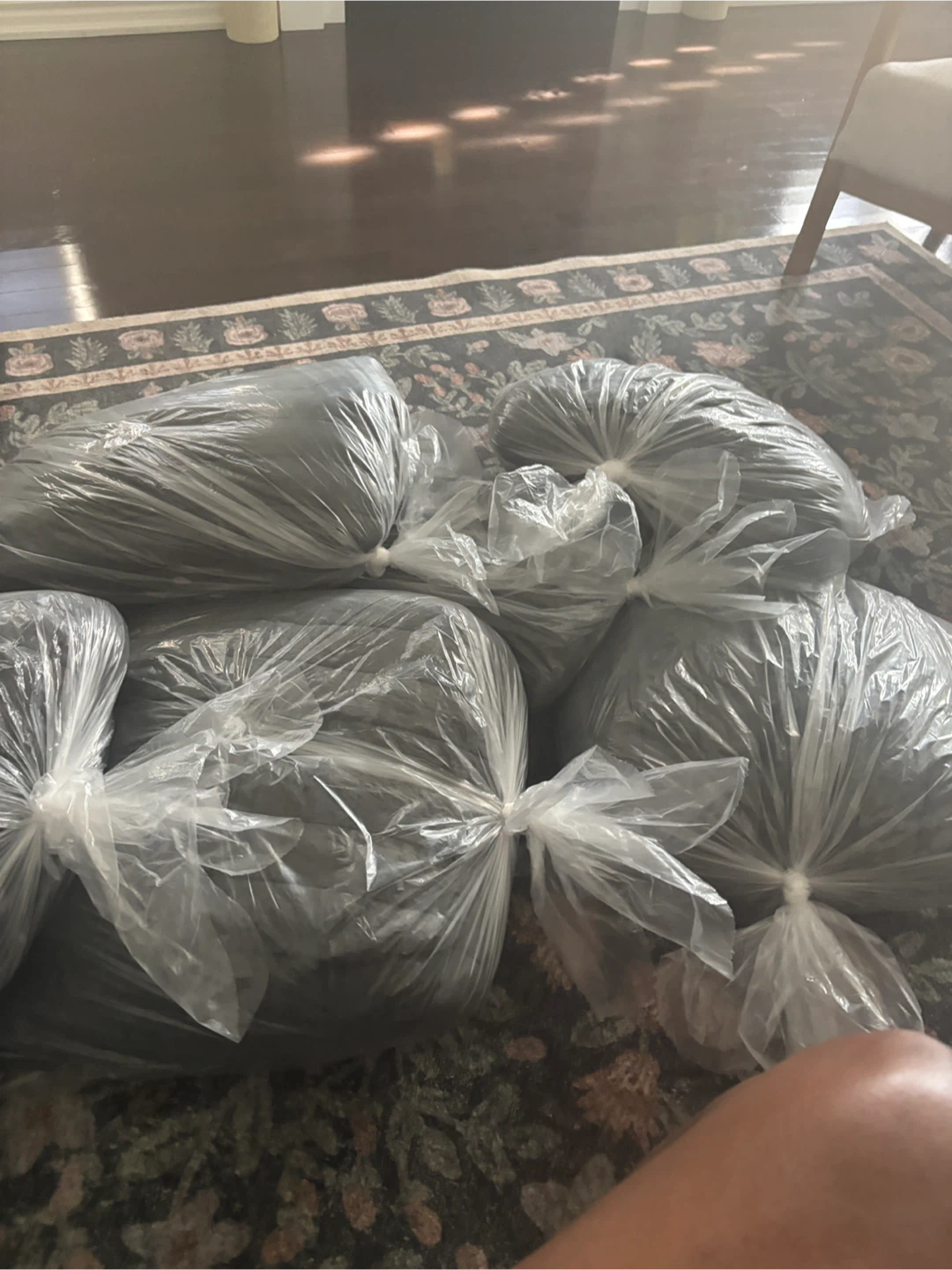 Set of 5 Grey Faux Fur Decorative Pillows - photo 4
