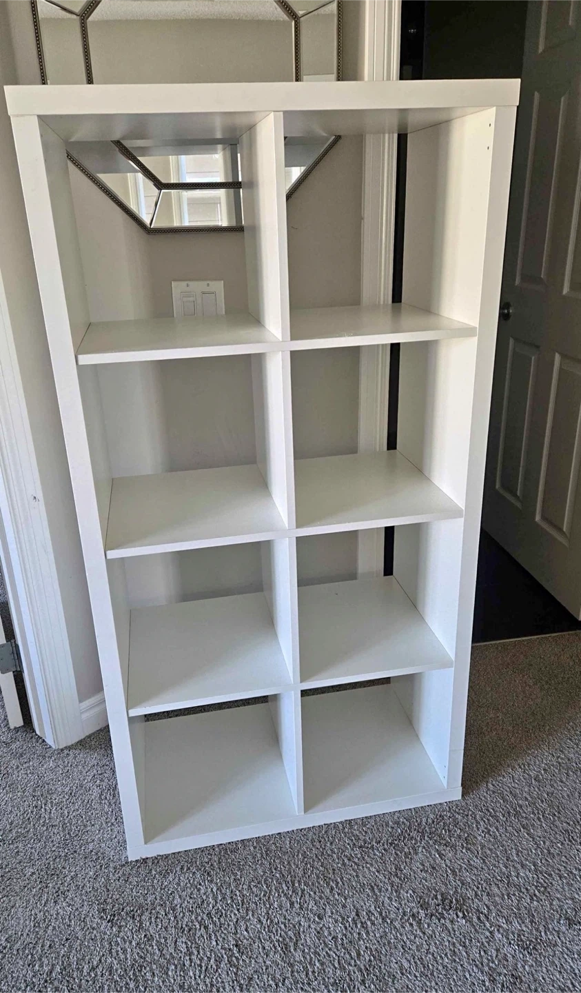 IKEA KALLAX 2x4 white shelf