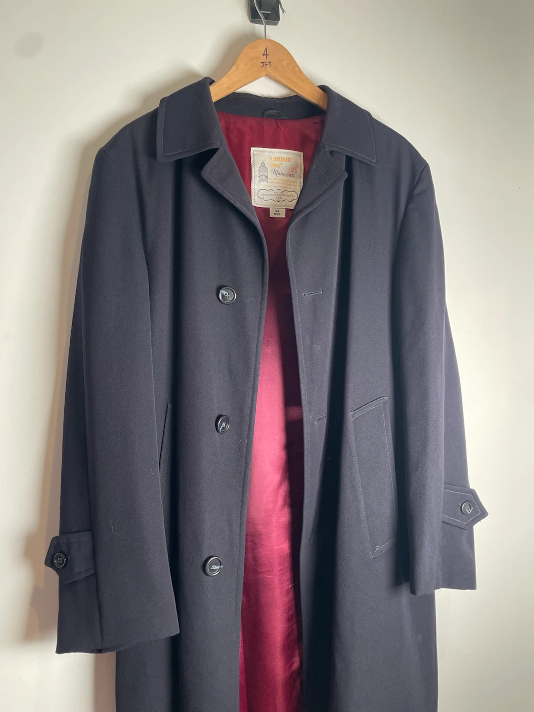 Vintage London Fog Maincoats Wool Trench Coat / Overcoat - photo 5