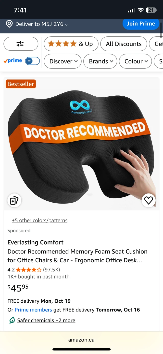 Everlasting Comfort Memory Foam Seat Cushion - photo 2