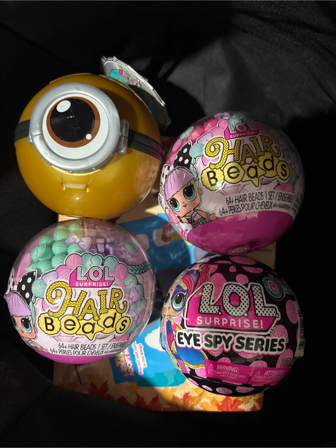 Lot of 4 LOL Surprise Collectible Balls