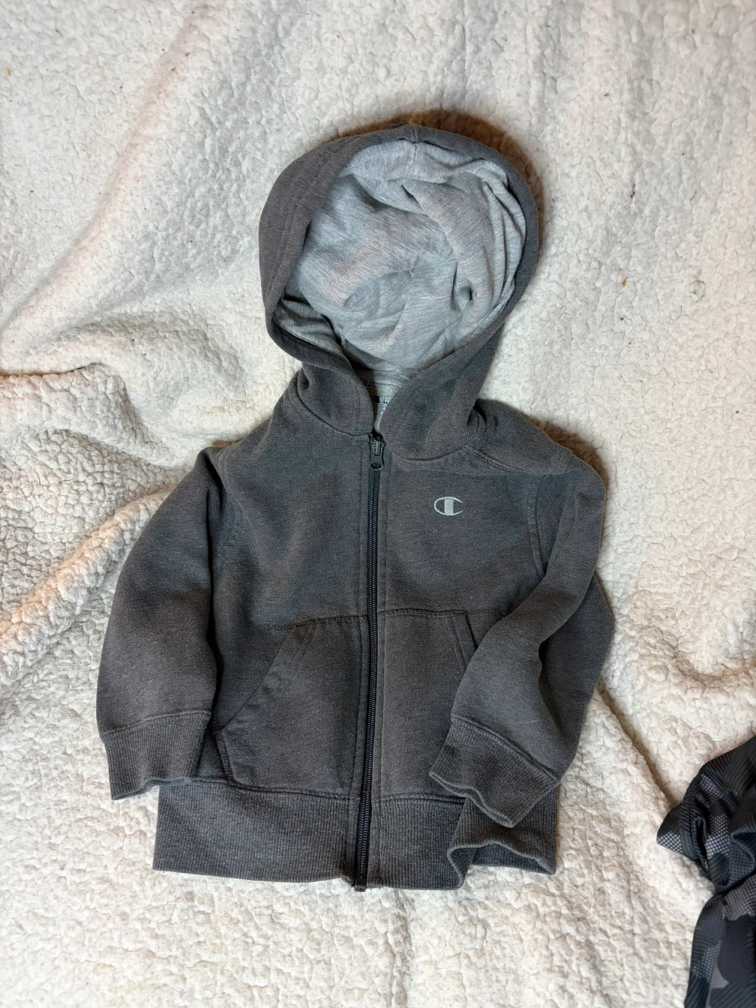Champion Gray Zip-Up Hoodie Size 4