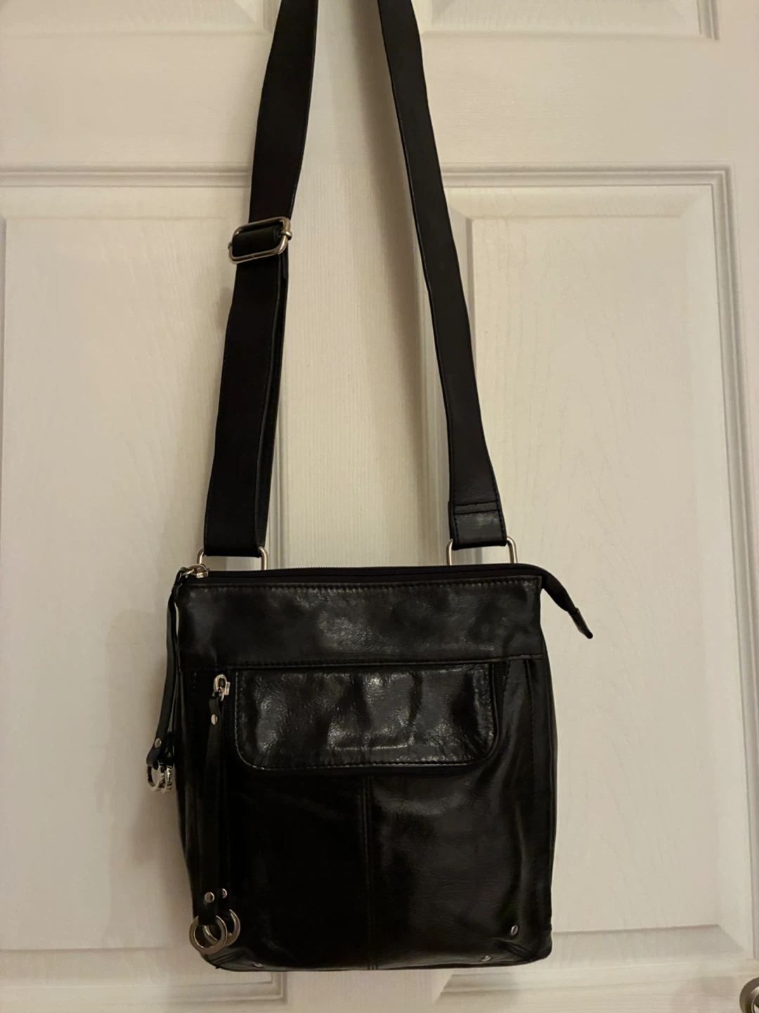 Danier Black Leather Crossbody Bag