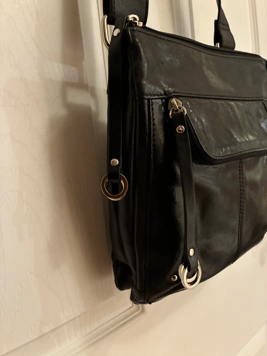 Danier Black Leather Crossbody Bag - photo 2