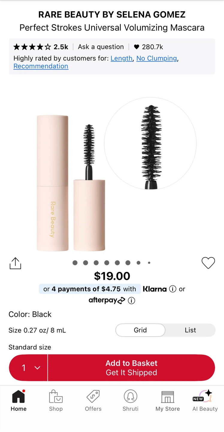 Rare Beauty Perfect Strokes Mascara
