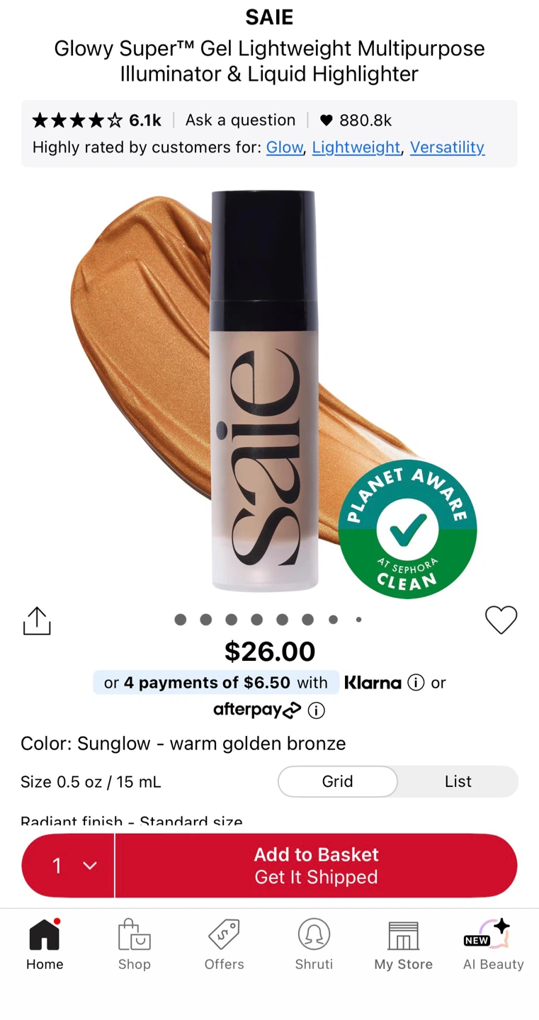 Saie Glowy Super Gel in Sunglow - photo 4