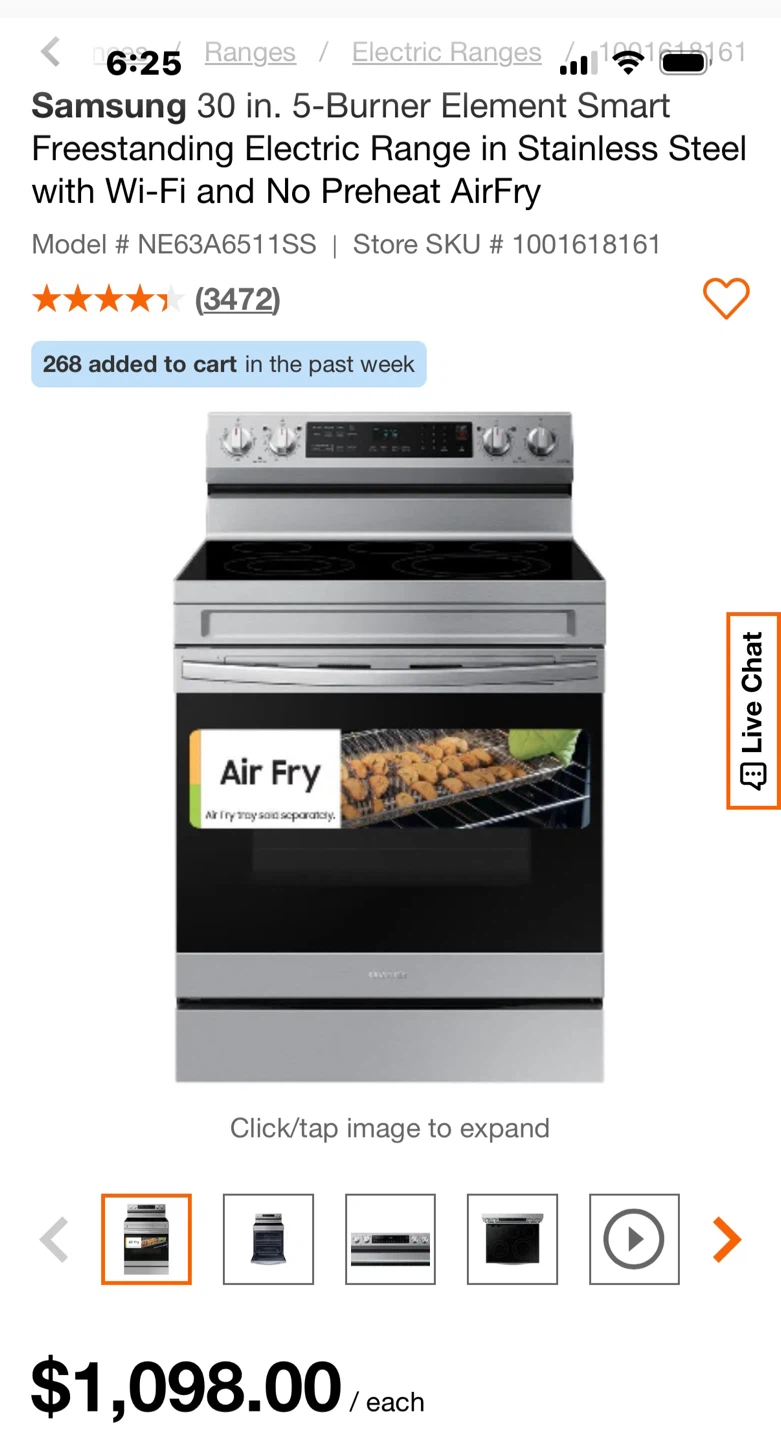 Samsung 30 inch Smart Electric Range
